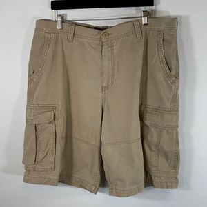 Old Navy Surplus Co Mens Size 40 Summer 2008 Khaki 6 Pocket Cargo Shorts